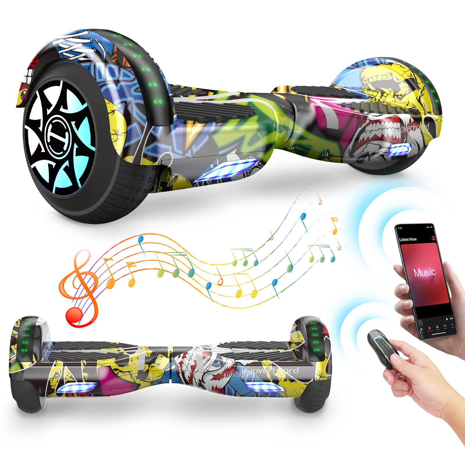 iHoverboard H4 Blaues Bluetooth-Hoverboard 6.5" von iscooterglobalde