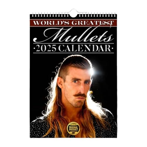 Kalender 2025, Mullets-Kalender 2025, Lustiger Mullet-Kalender 2025, 12-Monatsplaner-Wandkalender Mit Notizbereich, 18 X 29 Cm von itrimaka