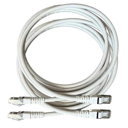 v.sys CAT 6 Kabel 3m | 2 x LAN Netzwerkkabel für Gigabit Ethernet | doppelt geschirmtes S-FTP Kupfer Patchkabel | mit RJ45-Stecker | grau von iv.sys