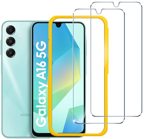 ivoler 2 Stück Panzer Schutz Glas für Samsung Galaxy A16 4G / 5G Schutzfolie, 9H Härte Schutzglas, HD Klar Schutzfolie, Anti-Kratz, Anti-Bläschen von ivoler