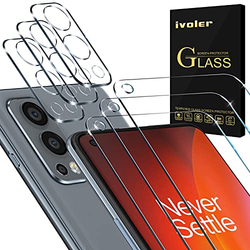 ivoler 3+3 Stück Schutz Glas für OnePlus Nord2 5G / OnePlus Nord 2 5G, 3 Stücke Schutzfolie Mit 3 Stück Kameraschutz, 9H Härte, HD Klar, Anti-Kratz, Anti-Bläschen von ivoler