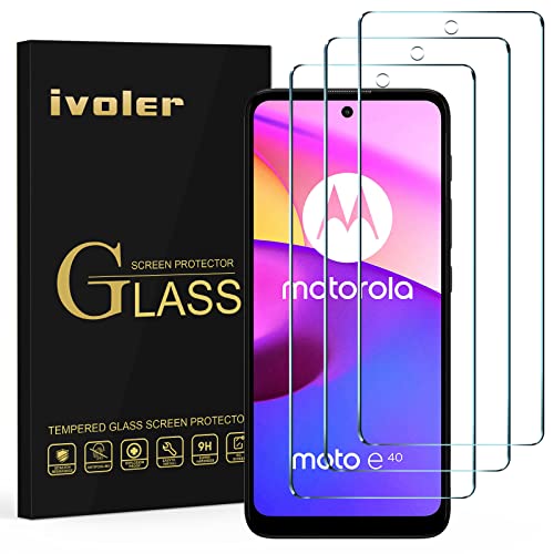 ivoler 3 Stück Schutzglas Schutzfolie für Motorola Moto E40 / Moto E30, 9H Härte Schutz Glas, HD Klar Displayschutzfolie, Anti-Kratz Folie, Anti-Bläschen von ivoler