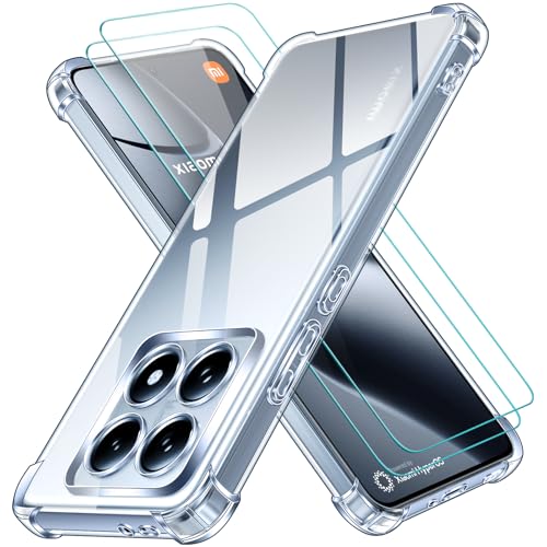 ivoler 3 in 1 Klar Hülle für Xiaomi 14T Pro, 1 Handyhülle mit 2 Stück Panzer Schutz Glas, Transparent Stoßfest Schutzhülle Dünne Weiche TPU Silikon Durchsichtige Kratzfest Case ivoler 3 in 1 Klar Hülle für Xiaomi 14T Pro, 1 Handyhülle mit 2 Stück Panzer Schutz Glas, Transparent Stoßfest Schutzhülle Dünne Weiche TPU Silikon Durchsichtige Kratzfest Case von ivoler