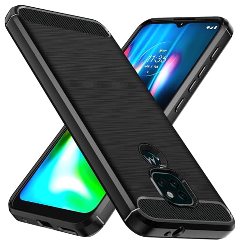 ivoler Silikon Hülle für Motorola Moto G9 Play/Moto E7 Plus, [Militärischer Schutz] Stoßfest Handyhülle, Dünne Weiche Flexible TPU Kratzfest Schutzhülle Anti-Fingerabdruck Case Cover, Schwarz von ivoler