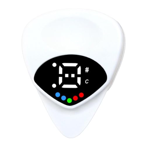 Gitarrenplektrum, Gitarren-Stimmgerät mit Farbbildschirm, batteriebetrieben, Gitarrenzubehör für Akustikgitarren und E-Gitarren, 4 x 3,2 x 0,7 cm von jamgeery