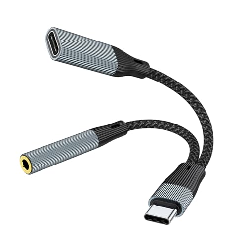 USB C Bis 3 5 Mm Kopfhörer Und Ladeadapter USB C Bis 3 5 Mm Headsets Und Ladeadapter PD60W Schnelles Ladekabel von jdstty