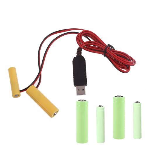 jdstty 1 in 2 4,5 V AAA + AA Batterie-Eliminatoren, USB-Netzteilkabel USB auf 4,5 V AAA+AA-Batterie für LED-Licht von jdstty