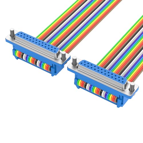 jdstty DB25-Port-Kabel, PVC, 25-polig, DB25, Parallel-Stecker, Buchse, Kabel für Port-Gerät von jdstty