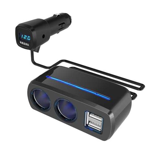 jdstty Doppelter USB Auto Ladeadapter 80 W Steckdosen Splitter Für 12 V/24 V Fahrzeuge LKWs SUVs Mit Blauer LED Beleuchtung von jdstty