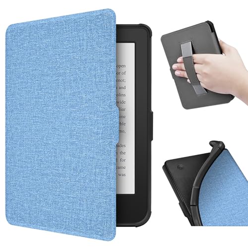 jdstty Schutzhülle für 15,2 cm (6 Zoll) große 2024 farbige Ereader-Stoffhülle mit Handschlaufen, automatischer Schlaf-/Wachmodus, mit Handschlaufen von jdstty