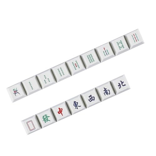 jebyltd Mahjong-Tastenkappen-Set für mechanische MX-Tastaturen, präzise Höhe, Standard-Tastenkappen, 16-teiliges Set von jebyltd