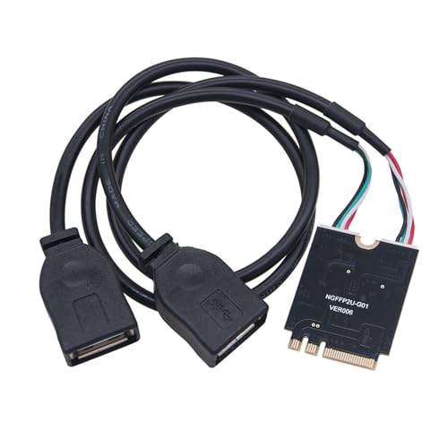 jebyltd PCIe-auf-USB-Kabel, WLAN-Schlüssel A+E auf 2 x USB 2.0-Adapter, tragbarer Hochgeschwindigkeits-Datenübertragungsstecker für Laptop und PC von jebyltd