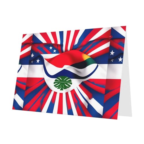 jingong Dankeskartenset mit Costa Rica-Flagge, festliches Grußkarten-Set, 10 x 15 cm, blanko, für alle Anlässe von jingong