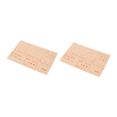 jojofuny 2 Blätter Tastaturfolienaufkleber Klare Aufkleber Tastaturaufkleber Englisch Laptopständer Tastaturaufkleber Für Computer Laptop-Tastatur-Aufkleber Alphabet-Aufkleber Orange PVC von jojofuny