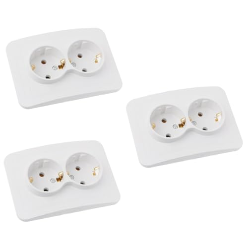 jojofuny 3 Stück 2 Ladegerät wall socket handy socket stecktafel Steckdose Weiß von jojofuny