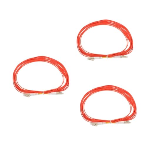 jojofuny 3st Faser-jumper Glasfaserstränge Lc-lc-glasfaser-patchkabel Faserwerkzeuge Lwl-patchkabel Konsolenkabel Glasfaserkabel-patch Digitales Optisches Audiokabel Ersatzkabel Orange Pvc von jojofuny