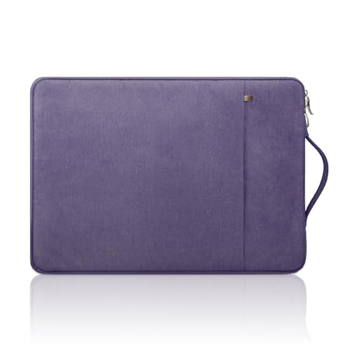 jooeer 11 Zoll Laptop Hülle Tasche Kompatibel mit 11-12" Chromebook Tablet, Dünn Wasserdicht Polyester Schutzhülle Stoßfest Sleeve mit Griff Vordertasche, Lila von jooeer