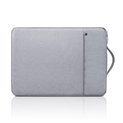 jooeer 14 Zoll Laptop Hülle Tasche Kompatibel mit MacBook Pro M2 M1 A2779 A2442 2023-2021 Chromebook Notebook 14", Dünn Wasserdicht Schutzhülle Stoßfest Sleeve mit Griff Vordertasche, Grau von jooeer