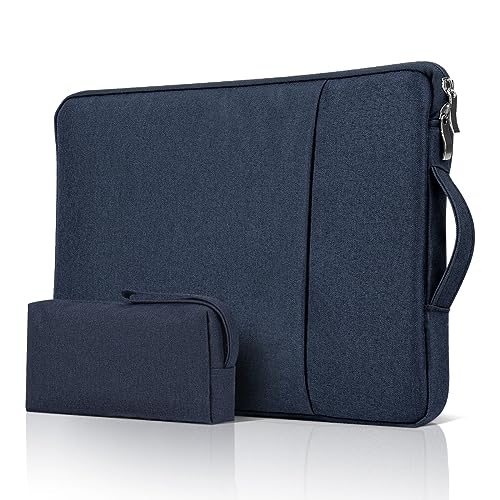 jooeer 15,6 Zoll Laptop Hülle Tasche für Chromebook Notebook 15,6" MacBook Pro M3/M2/M1 2023-2019 16", Wasserdicht PC Schutzhülle Stoßfest Case mit Griff Zubehörtasche, Marineblau von jooeer