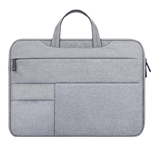 jooeer Laptop Hülle Tasche Kompatibel mit 15 Zoll MacBook Air M2 2023 A2941 MacBook Pro A1707/A1990, Dünn Wasserdicht Schutzhülle Stoßfest Gepolsterte Sleeve mit Griff Mehrere Taschen, Grau von jooeer