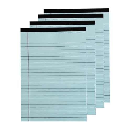 jyibinee Notizblock zum glatten Schreiben, 80 g Papier-Notizblock, 4 Stück, Farbiger Notizblock, 50 Blatt, Drucken, liniertes Papier, Blöcke, Duplex-Druck-Notizbuch Blau von jyibinee