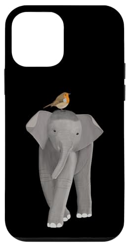 Hülle für iPhone 12 mini Rotkehlchen mit Elefant Vogel Vogelbeobachter Biologe Tier von jz.birds