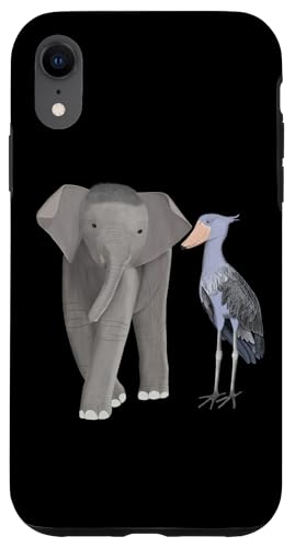 Hülle für iPhone XR Schuhschnabel mit Elefant Vogel Vogelbeobachter Biologe Tier von jz.birds