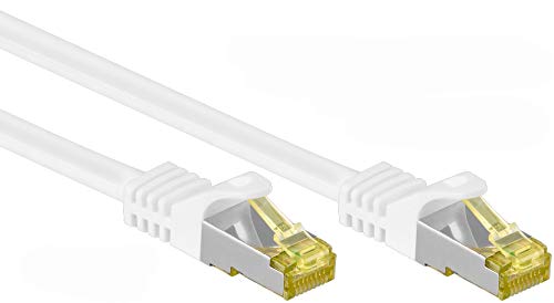 kab24® Rj45 Patchkabel Netzwerkkabel Computerkabel Internetkabel CAT 7 Rohkabel 600 MHz mit CAT6a Stecker Halogenfrei 10 GBit/s reines Kupfer von kab24