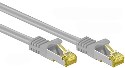 kab24® Rj45 Patchkabel Netzwerkkabel Computerkabel Internetkabel CAT 7 Rohkabel 600 MHz mit CAT6a Stecker Halogenfrei 10 GBit/s reines Kupfer von kab24