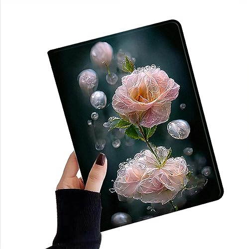 Schutzhülle mit Blumenmuster für iPad Air 5. Generation/iPad Air 4. Generation 10,9 Zoll (27,7 cm), Blumen-Illustration, iPad Air 5 Air 4, automatische Schlaf-/Weckfunktion, unterstützt von kaidisen