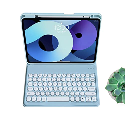 iPadHülle mit Tastatur für Air 5. 4. Generation, Tastaturhülle für iPad Pro 27,9 cm (11 Zoll) 2022 4. 3. 2. 1. Generation, unterstützt Bleistiftladung – kabellose abnehmbare Tastatur, runde Taste von kaitesi