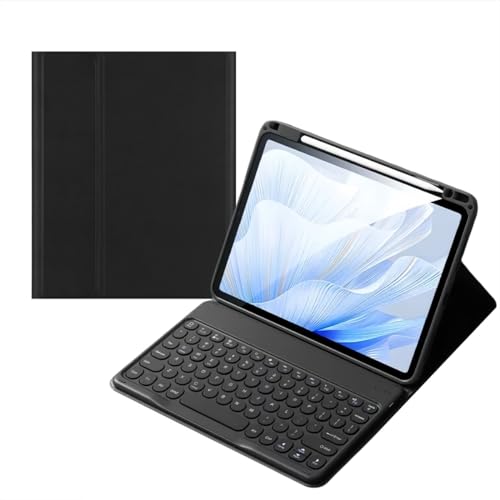 kaitesi Tastaturhülle für iPad Pro 11 Zoll M4, runde Tastenfarbe, abnehmbare Bluetooth-Tastatur und Stifthalter für iPad Pro 27,9 cm (11 Zoll) 2024, Schwarz von kaitesi
