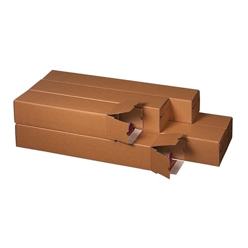 karton-billiger | Planbox Versandhülse Versandrohr Posterverpackung Wellpappe | Verlängerbar | 5 verschiedene Längen | 435mm-1005mm (610 x 105 x 105mm, 20) von karton-billiger