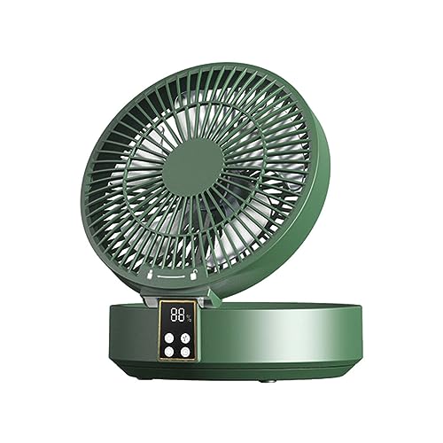 kawehiop Fernbedienungsventilator mit 5 Flügeln – Bequeme und einfache Installation, elektrische Klappleuchte, Luft Wandhalterung, Zwei Platzierungen, Grün von kawehiop