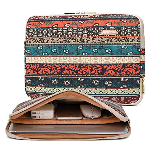 Kayond Schutzhülle mit Rosenmuster, wasserabweisend, für 11-17-Zoll-Laptop-Tasche, Roter Bohemia, 14-14.1 inch von kayond