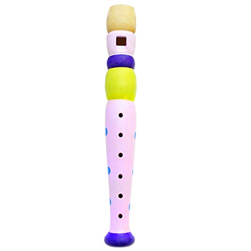 KEEPDRUM KFL1PK Flöte aus Holz Pink Flieder Lila für Kinder Kinder-Flöte von keepdrum