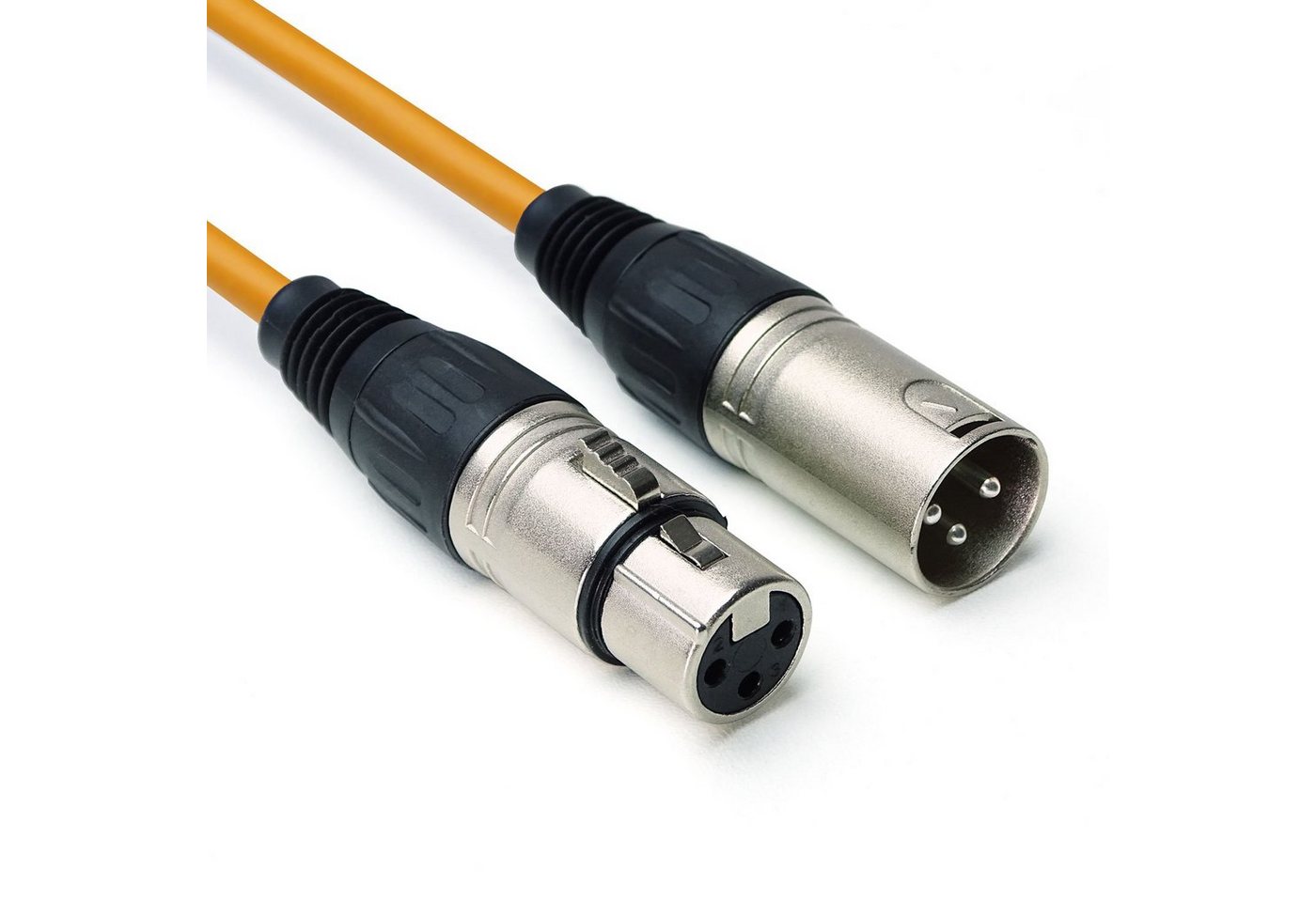 keepdrum Mikrofonkabel XLR 3-polig 10m Orange Audio-Kabel, XLR 3-polig von keepdrum