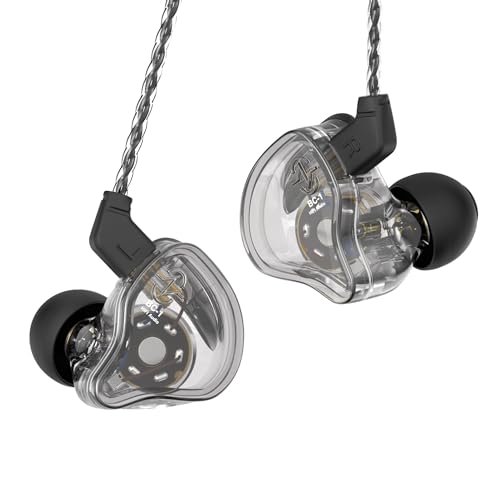 keephifi CCZ Melody in Ear Monitor In-Ear-Kopfhörer in Ear Monitoring kopfhörer, Hybrid 1BA 1DD HiFi Bass IEM kabelgebunden kopfhörer mit 4N-Kabel für Sänger Bühne Bassist(transparent, kein mikro) von keephifi