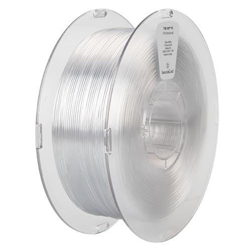 kexcelled PC Filament 1.75 mm, Polycarbonate 3D Printer Material, High Strength & Tough & Heat Resistant, Dimensional Accuracy +/- 0.03mm, 1kg (2.2 lbs) Spool, Transparentes Weiß von kexcelled