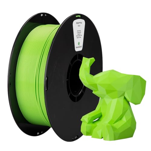 kexcelled PLA Filament 1,75 mm, Zähigkeit Erhöhen, 3D Druck Filament, Maßgenauigkeit +/- 0,03 mm, 1 kg Spule (2,2 lbs), Passend für die Meisten FDM-Drucker, Grasgrün von kexcelled