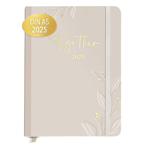 KIND OF HAZEL® Familienkalender 2025 Beige | für einen strukturierten und organisierten Familienalltag - der Kalender 2025 für Familien | DIN A5 Familienplaner 2025 | Taschenkalender 2025 Planer von kind of hazel