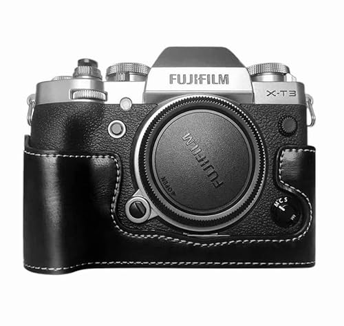 Fuji X-T3 Kameratasche, Kinokoo Half Case für Fujifilm X-T3 Bottom Cover Schutzhülle (schwarz) von kinokoo