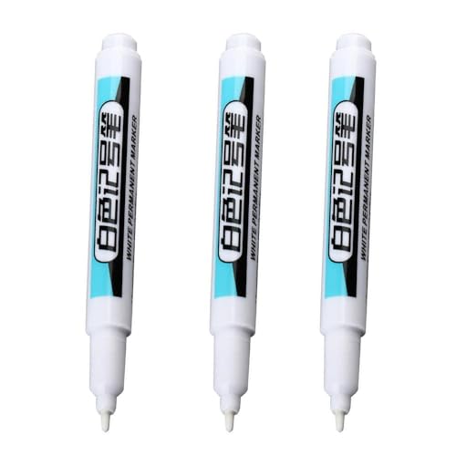 kkiuop For Metal Long Head Marker Pen Oily Waterproof White Permanent Marker For Wood Extreme Deep Leather Hole Metal Marker Plastic von kkiuop