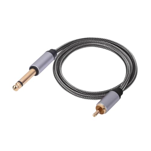 kowaku Cinch-auf-1/4-Zoll-Adapterkabel, professioneller Ersatz für Robustes Ersatzteil, 6,35-mm-Stecker TS auf Cinch-Audio-Adapterkabel für Verstärker, Kabellänge 100cm von kowaku