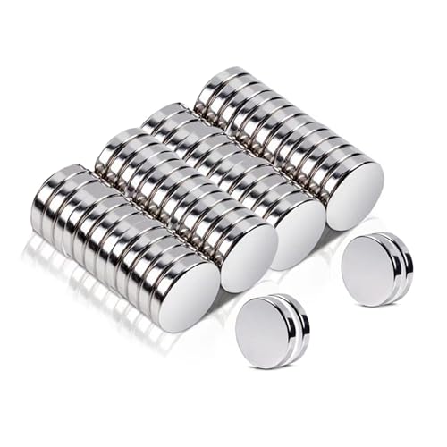 52 Stück 10x2mm Ultra Starke Mini N35 Magnete Super Magnete, Kleine Neodym Magnete,Silberne Kleine Magnete für Bastelarbeiten Mini Magnete, Ideal für Basteln, Whiteboards von ktxaby