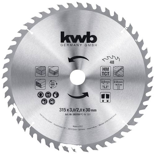 Kwb 593159 Kreissägeblatt 315 x 30mm 1St. von kwb