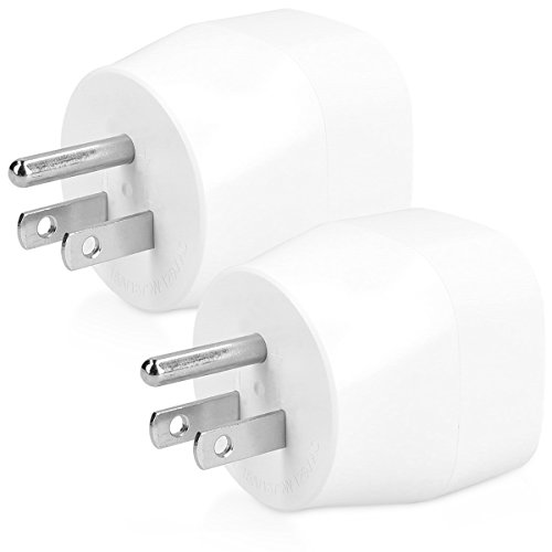 kwmobile 2X Reiseadapter USA Typ-B - Schuko Reise Adapter zu Typ B Steckdose in z. B. USA Kanada - Stromadapter Urlaub weiß von kwmobile