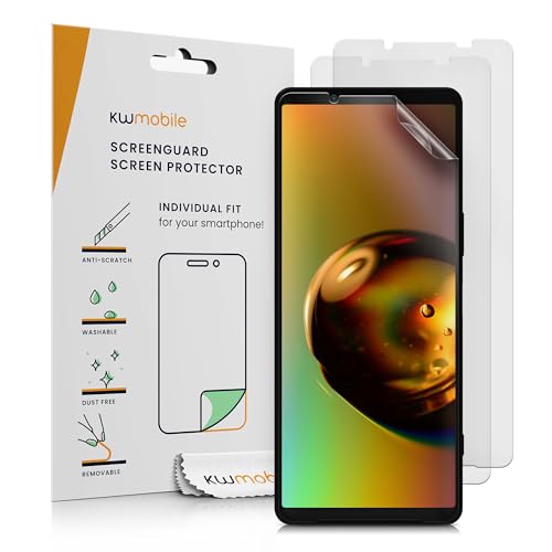 kwmobile 3X Folie matt kompatibel mit Sony Xperia 1 VI - Displayschutzfolie Schutzfolie - Displayschutz Displayfolie entspiegelt von kwmobile