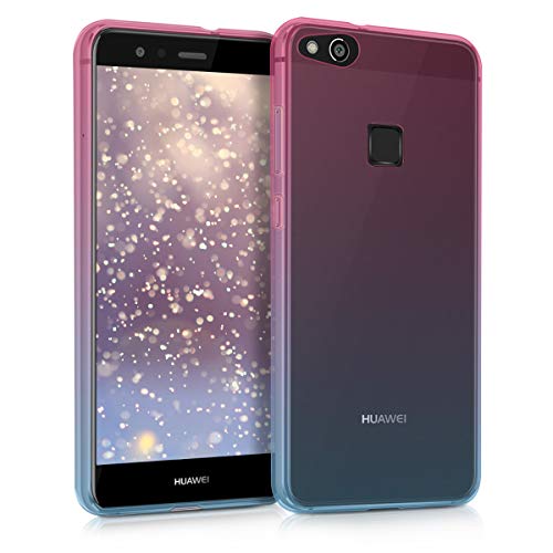 kwmobile Case kompatibel mit Huawei P10 Lite - Hülle Handy - Handyhülle Zwei Farben Pink Blau Transparent von kwmobile