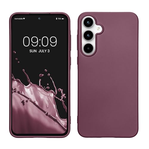 kwmobile Case kompatibel mit Samsung Galaxy A55 5G Hülle - Schutzhülle aus Silikon metallisch schimmernd - Handyhülle Metallic Lavendel von kwmobile